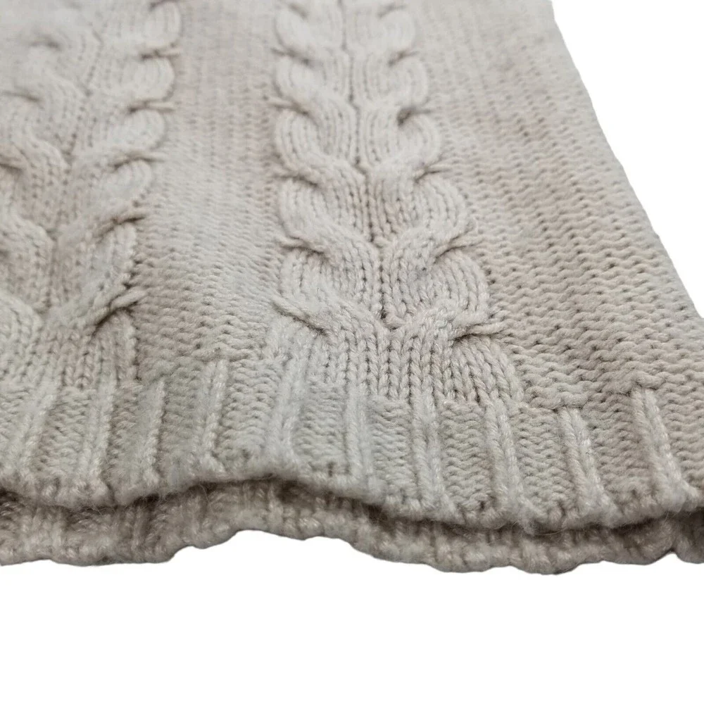 The Limited Boatneck Cableknit Sweater 3/4 Sleeve Womens Jrs Sz M  Wool Viscose - Picture 7 of 16